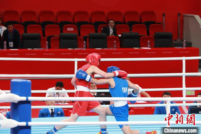 在杭州体育馆举行的“韵味杭州”2023年全国拳击